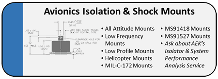Hutchinson Avionics Isolation & Shock Mounts